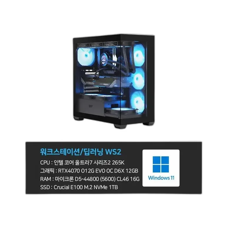 씨넥스존 WS2_워크스테이션 딥러닝 본체+윈도우11