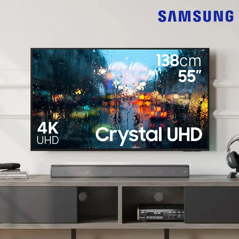 삼성 Crystal UHD 4K Smart TV 55인치 스탠드
